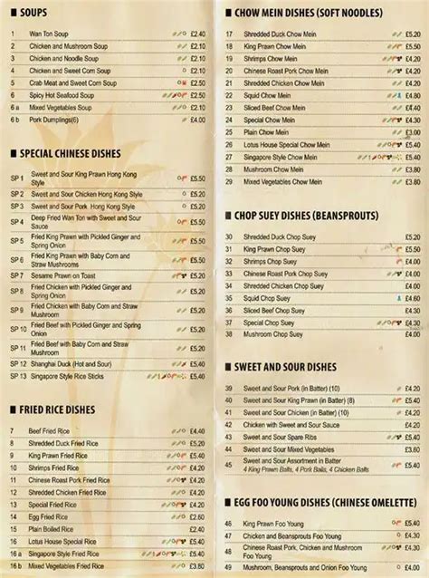 Lotus House Menu Menu For Lotus House Kingston Upon Thames London