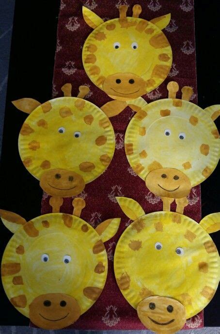 Paper Plate Craft Giraffe By Art Students Preschool Crafts