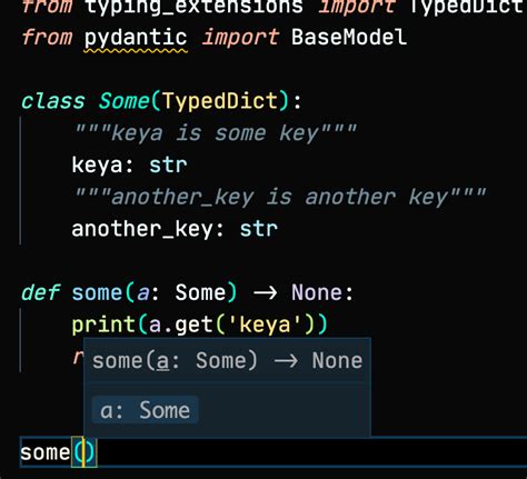 Python How Can I Document Dictionary Keys For A Functions Argument Stack Overflow