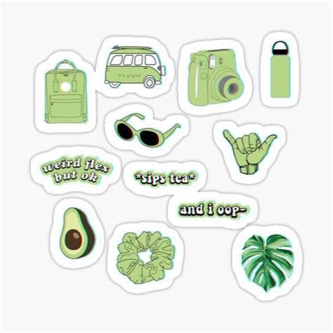 Green Stickers For Your Scrapbook