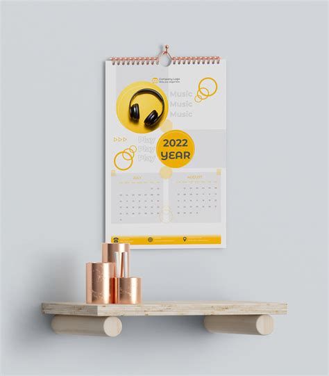 Wall calendar template on Behance