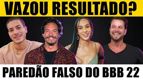 VAZOU QUEM ganha PAREDÃO FALSO BBB 22 Arthur x Eliezer x Gustavo x