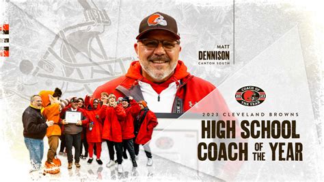 Matt Dennison honored as the 2023 Cleveland Browns High School Coach of ...