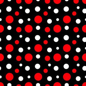 Pattern Of White And Red Polka Dots On Black Minnie Mouse Paper Royalty