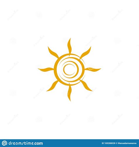 Sun Logo Icon Design Vector Template Stock Vector Illustration Of