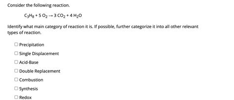 Solved Consider The Following Reaction C3H8 5O23CO2 4H2O Chegg