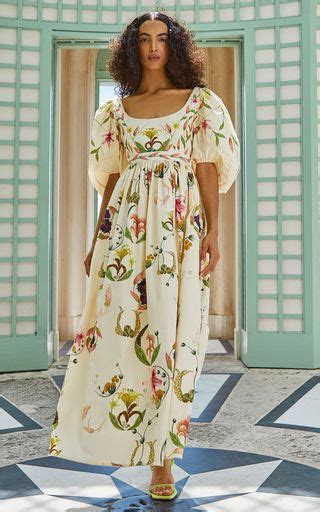 Vivianne Marina Puff Sleeve Cotton Maxi Dress By Agua By Agua Bendita