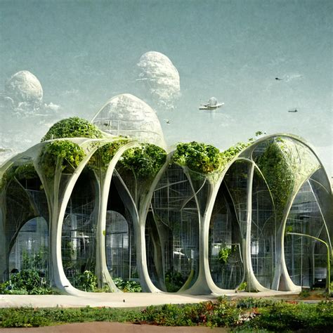 Ecological City Design Futuristic Sci Fi Setting Imagined Using AI