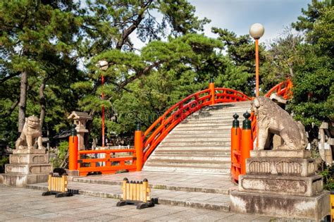 Puente De Taikobashi En El Gran Santuario De Sumiyoshi En Osaka Foto De