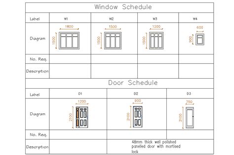 Window Schedule Template