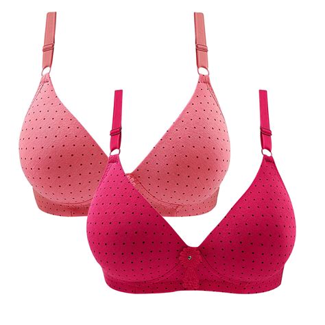 Munlar Watermelon Red Womens Bra Push Up Lightly Lined Wire Free T