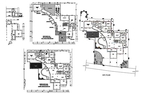 Residential House Plan Dwg Residential House Unit Elevation Section And Floor Plan Details