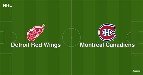 Axscore Detroit Red Wings Vs Montréal Canadiens Livestream H2h And