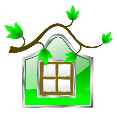 Eco Friendly Green Home Icon Clean Pollution Estate Green Png