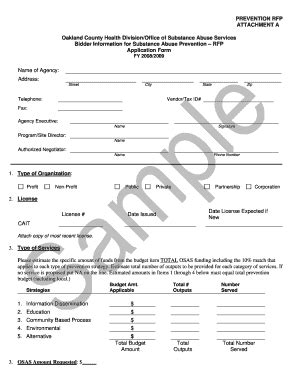 Fillable Online ATTACHMENT A APPLICATION PREVENTION FRM Doc Fax Email