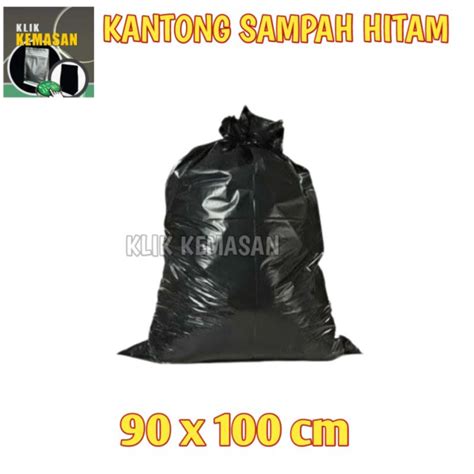 Jual Isi Pcs Kantong Plastik Sampah Kresek Hitam Jumbo Besar Hd Pe