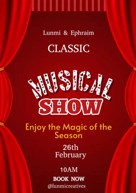 Musical Show Template Postermywall