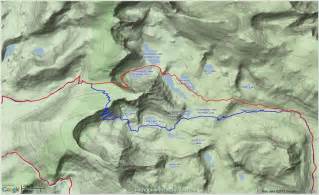 Gps Tracks Of Routes Using Army Pass Red And New Army Pass Blue