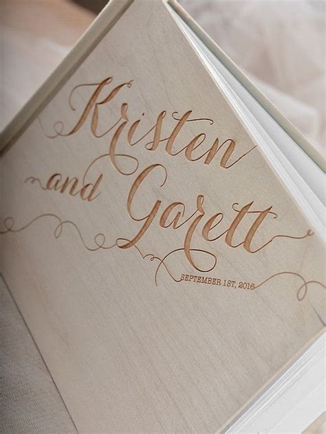 Custom Wood Guestbook Wooden Wedding Guest By Forlovepolkadots Wedding