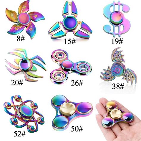 Sztuk Czas Obrotu D Ugi T Czowy Metalowy Spinner R Czny Fidget