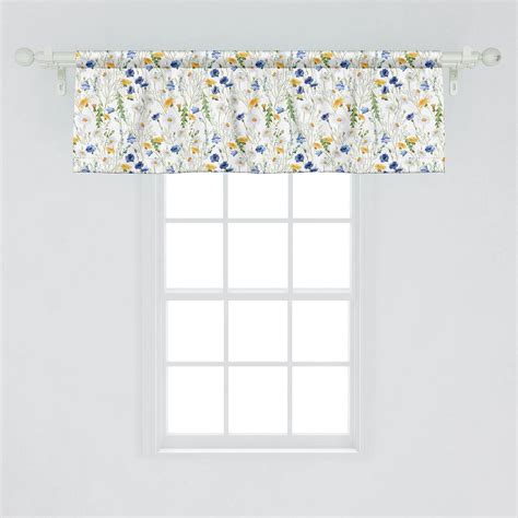 Ambesonne Flower Window Valance Pack Of 2 Wild Flowers