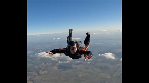 Steve Skydiving On His Affcourse Skydive Level Five With