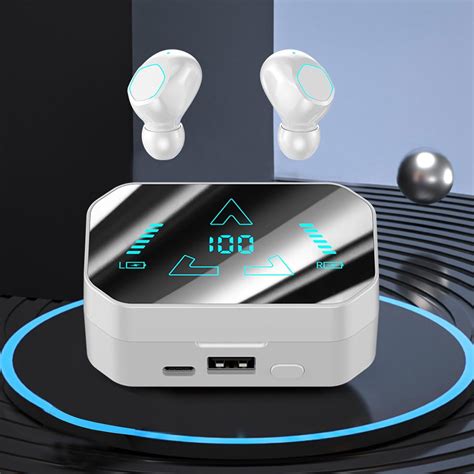 Earbuds Wireless Earbuds Digital Display Charging Case Built In Microphone Sleep Earbuds Noise