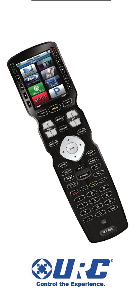 User Manual Universal Remote Control Mx 990 English 22 Pages