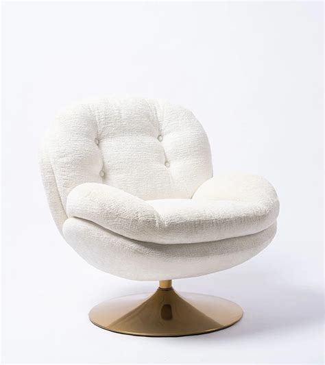 Fauteuil En Velours Blanc Chez Nous