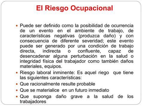 Accidentes Y Enfermedades Ocupacionales Ppt