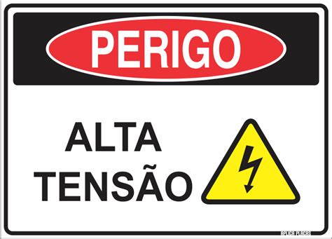 Placa Sinaliza O Perigo Alta Tens O Aplica Placas Personalizadas