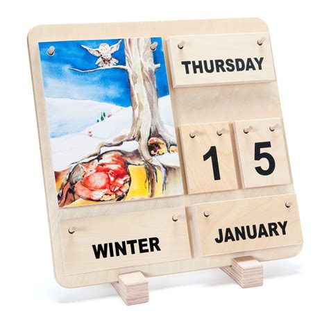 Wooden Calendar For All Seasons Wooden Calendar Kids Calendar Diy