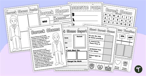 Barack Obama Biography Activity Pack Teach Starter