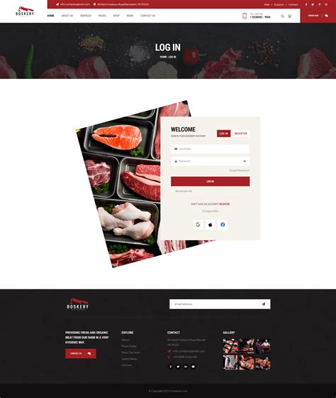 Boskery Butcher Meat Shop Figma Template By Pixydrops Themeforest