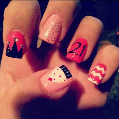 50 Stylish Happy Birthday Nail Art Ideas Nail Design Ideaz