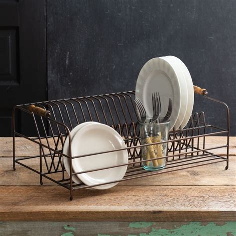 Serving Tray Metal Wire Plate Display Farmhouse Dish Rack Dining And Serving Kitchen And Dining Etna