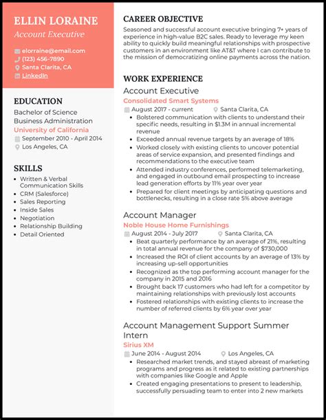 16 Account Executive Resume Examples For 2025