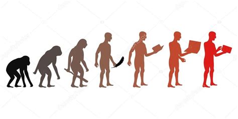 Menschliche Und Technische Evolution Vektorgrafik Lizenzfreie Grafiken © Sasha Zerg 108216026