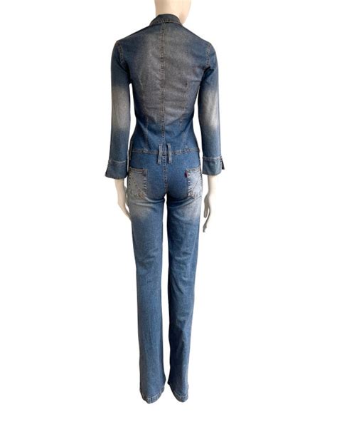 Y2K Denim Jumpsuit 2000s Vintage Jeans Overalls Zi Gem