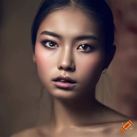 Portrait Of A Young Woman With Captivating Eyes On Craiyon