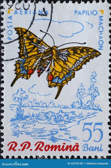 Romania Circa A Postage Stamp Printed In The Romania Showing