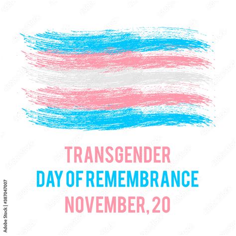 Transgender Day of Remembrance lettering with Transgender Pride Flag ...