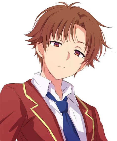 Safebooru 1boy Ayanokouji Kiyotaka Bangs Blue Neckwear Brown Eyes Brown Hair Closed Mouth