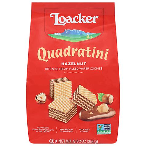 Loacker Quadratini Hazelnut Wafer Cookies Bite Size Oz Fruit