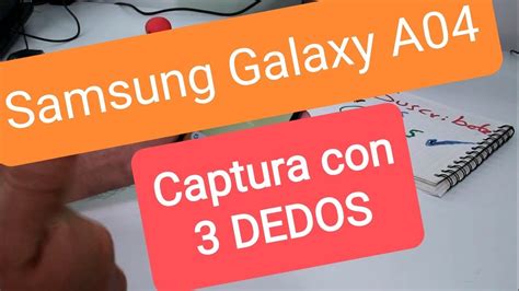 Samsung Galaxy A04 Cómo activar la captura de pantalla con 3 dedos