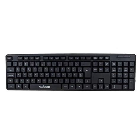 Teclado Usb Standard Qwerty Abnt2 Padrão Brasileiro Preto Exbom Teclado Magazine Luiza