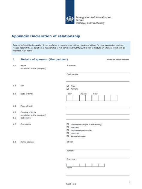 Declaration Relationship Sample Complete With Ease Airslate Signnow