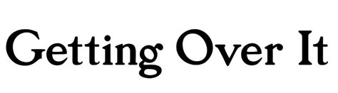 Getting Over It with Bennett Foddy Font