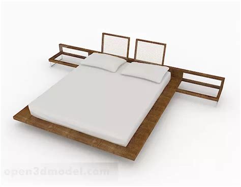 Tatami Wooden Double Bed Design Free 3d Model Max Open3dmodel