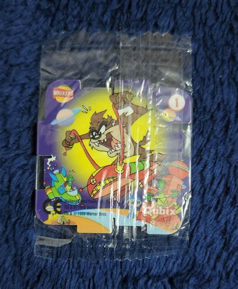 Walkers Looney Tunes Qubix Tazos Sealed Complete Set Of Tazos